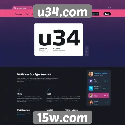 Análise da interface do usuário no site u34.com